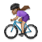 Woman Biking- Medium Skin Tone emoji on LG